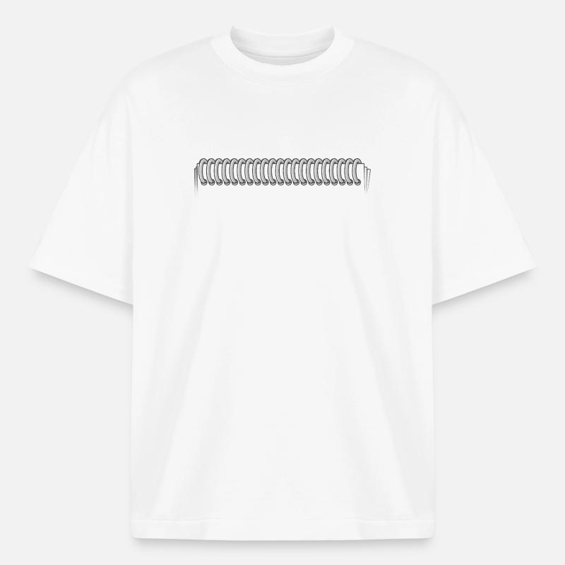 POST-SCRIPTUM H - T-shirt unisexe épais coupe boxy Stanley/Stella - blanc