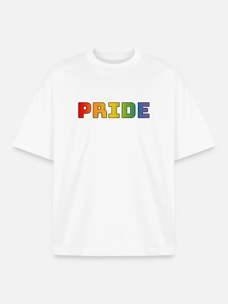 rainbow pride LGBT lgbtqi queer - Boxy Heavyweight Unisex Organic T-Shirt by Stanley/Stella - white
