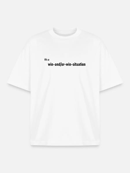 Win_and_or_Win - T-shirt unisexe boxy épais biologique Stanley/Stella - blanc