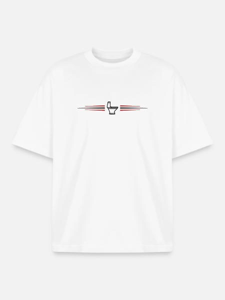 Toilet Toilet Line - Boxy Heavyweight Unisex Organic T-Shirt by Stanley/Stella - white