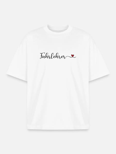 Fahrlehrer mit Herz - Boxy Heavyweight Unisex Organic T-Shirt von Stanley/Stella - Weiß