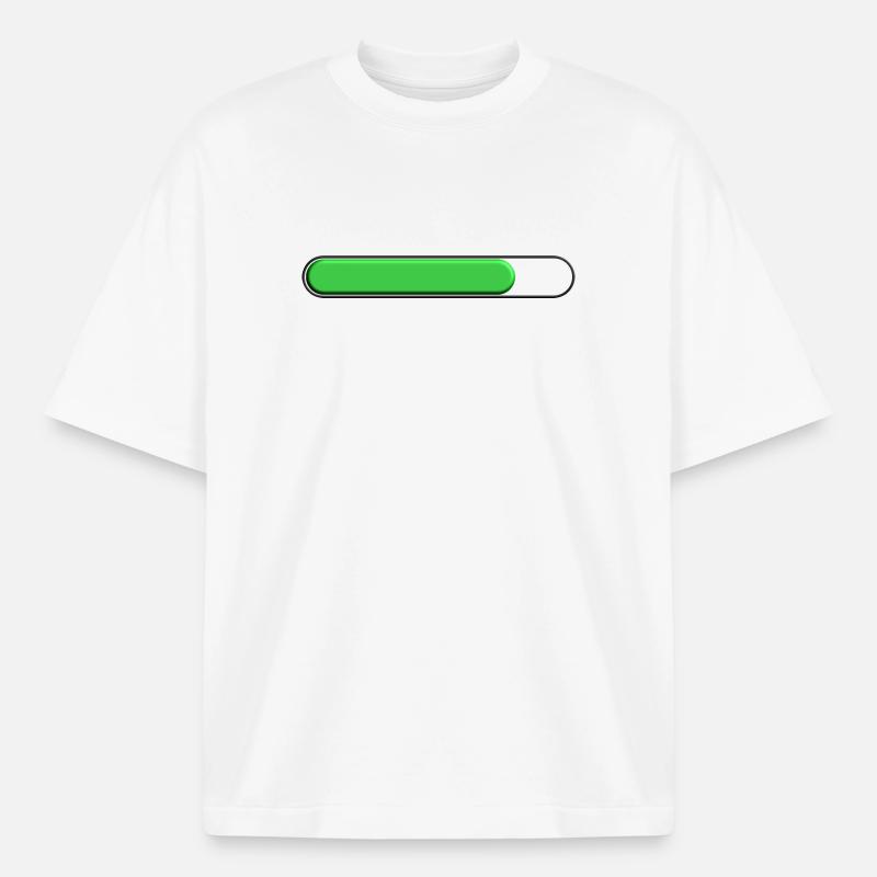 Average gauge Green (three quarters) - Boxy Heavyweight Unisex Organic T-Shirt by Stanley/Stella - white