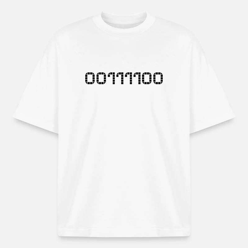 Binary notation - 60 - Boxy Heavyweight Unisex Organic T-Shirt by Stanley/Stella - white