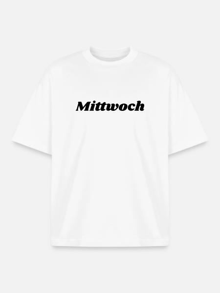 Mittwoch Schriftzug - Boxy Heavyweight Unisex Organic T-Shirt von Stanley/Stella - Weiß