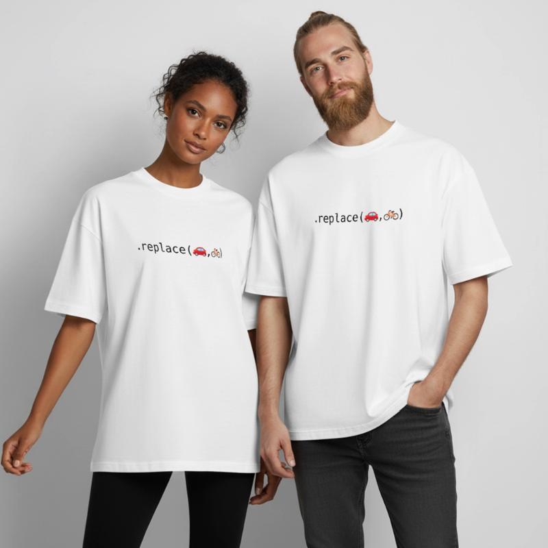 Replace cars with bikes; Python edition Heavyweight Boxy Unisex T-Shirt by Stanley/Stella
