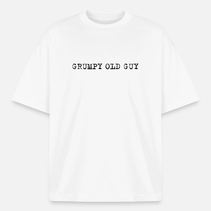 Grumpy Old Man – Selbstironisches Statement - T-shirt unisexe boxy épais biologique Stanley/Stella - blanc