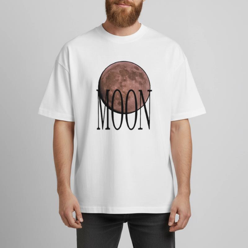 Cradle - Ruby Red Moon Boxy Heavyweight Unisex Organic T-Shirt by Stanley/Stella