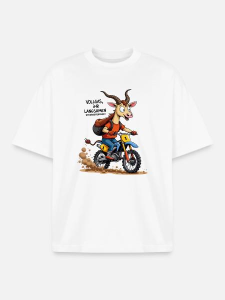 Motocross Bull - Boxy Heavyweight Unisex Organic T-Shirt by Stanley/Stella - white