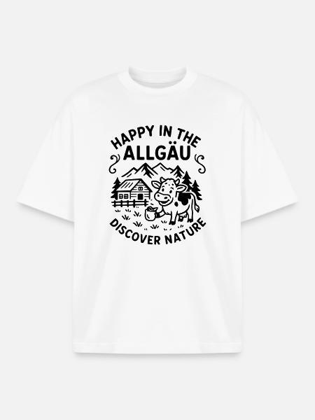 happyallgaeu - Boxy Heavyweight Unisex Organic T-Shirt by Stanley/Stella - white