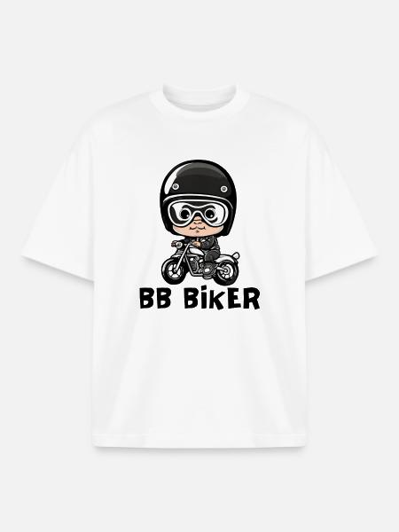 Baby biker, baby biker, baby biker - Boxy Heavyweight Unisex Organic T-Shirt by Stanley/Stella - white