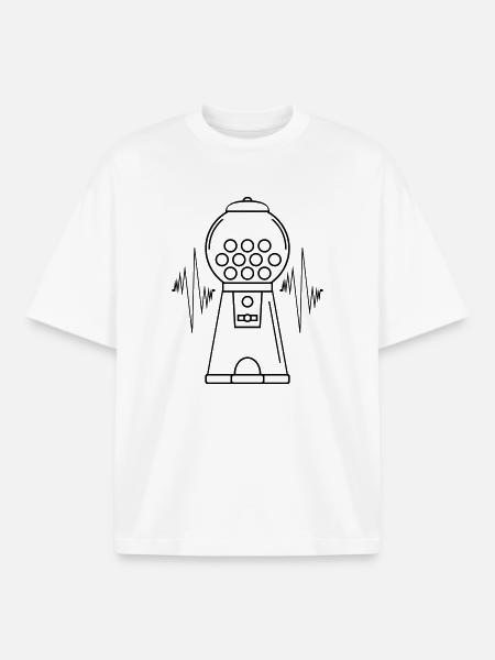 Chewing gum machine Puls - Boxy Heavyweight Unisex Organic T-Shirt by Stanley/Stella - white