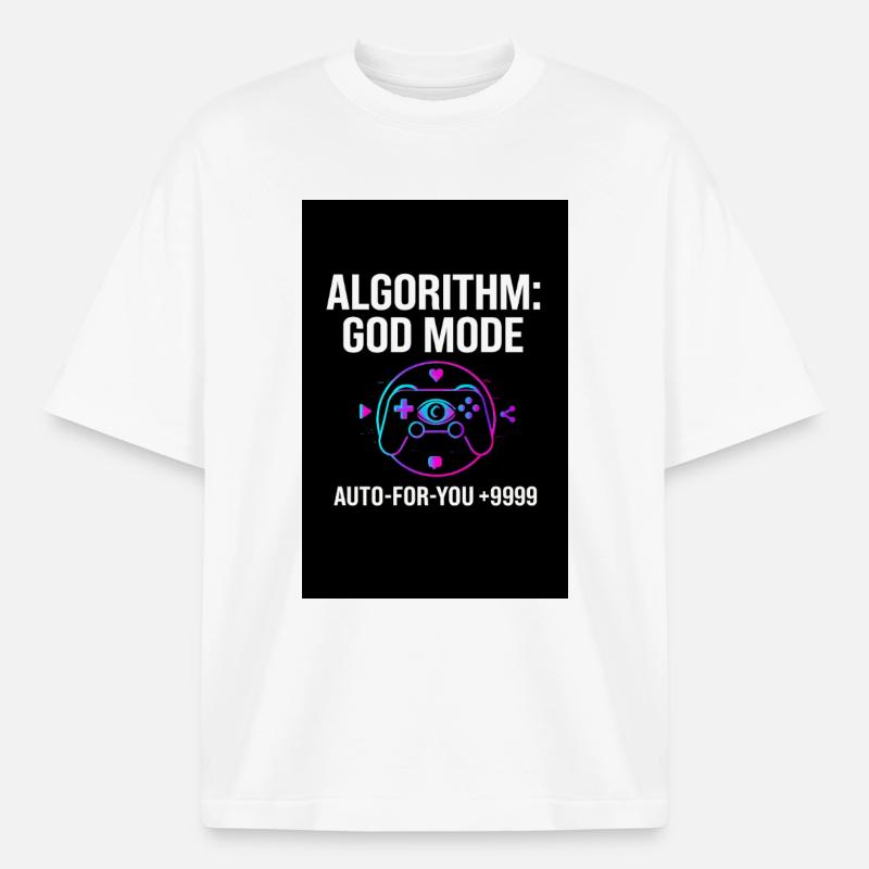 Algorithm God Mode - Heavyweight Boxy Unisex T-Shirt by Stanley/Stella - white