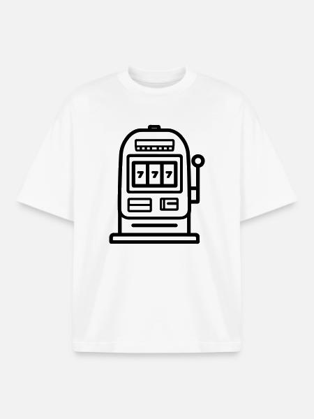 Casino-Spielautomat - Boxy Heavyweight Unisex Organic T-Shirt von Stanley/Stella - Weiß