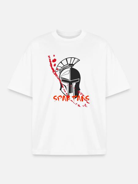 Helm Sparta und Blut 7 - Boxy Heavyweight Unisex Organic T-Shirt von Stanley/Stella - Weiß