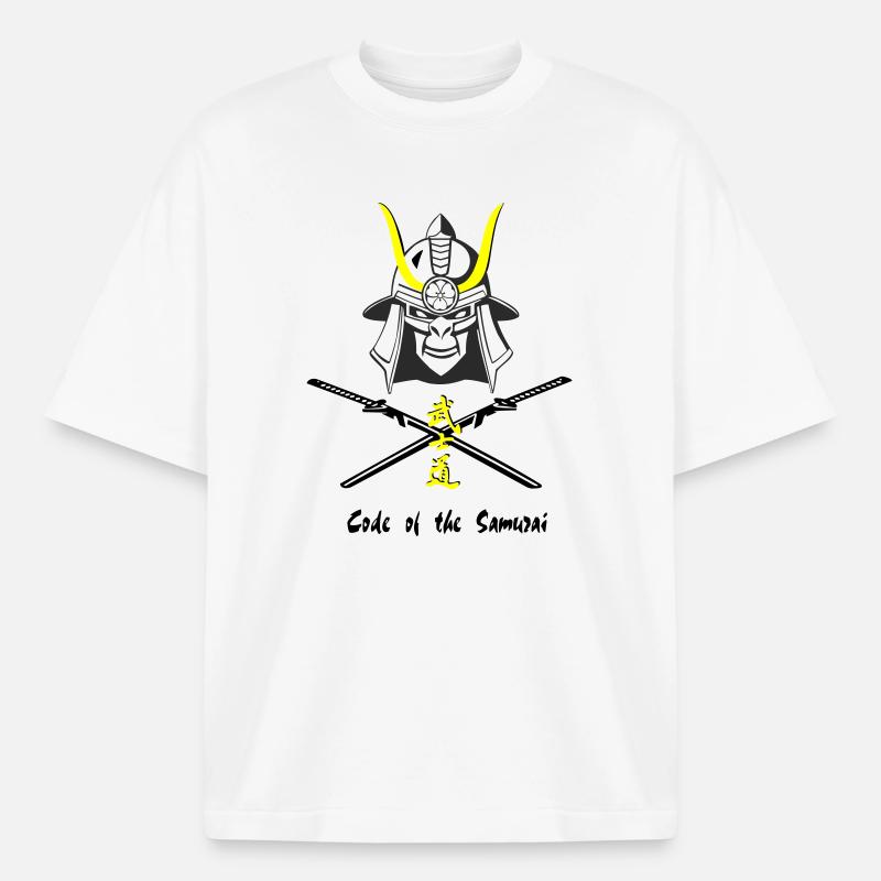Samuraihelm Kabuto 4 - Boxy Heavyweight Unisex Organic T-Shirt von Stanley/Stella - Weiß