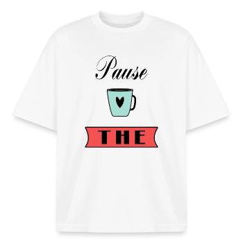 Jahrestag. Jubiläumsdekade. Humor. komisch - Boxy Heavyweight Unisex Organic T-Shirt von Stanley/Stella - Weiß - Vorne - AI Model Male 185 light (185cm) & AI Model Female 172 dark (172cm)