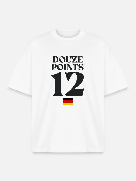 Dozen Points 12 Germany Eurovision - Boxy Heavyweight Unisex Organic T-Shirt by Stanley/Stella - white