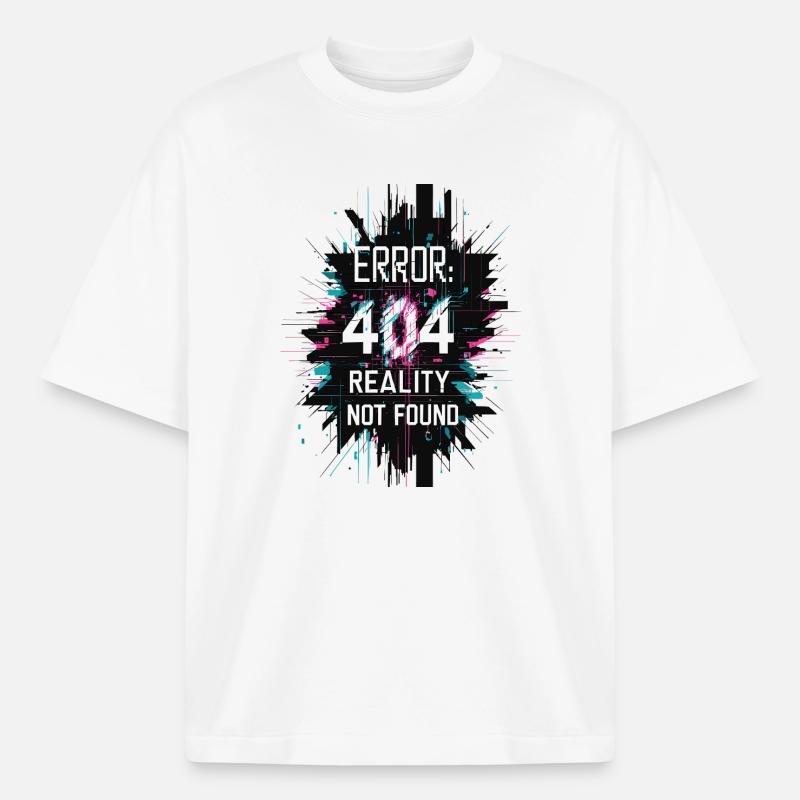 Error: Reality not found - Boxy Heavyweight Unisex Organic T-Shirt by Stanley/Stella - white