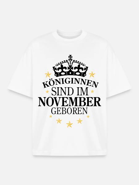 Königinnen November - Boxy Heavyweight Unisex Organic T-Shirt von Stanley/Stella - Weiß
