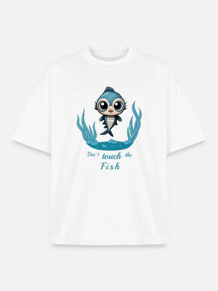 Poisson sucré - T-shirt unisexe boxy épais biologique Stanley/Stella - blanc
