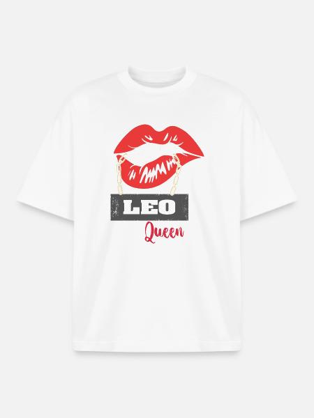 Sternzeichen Löwe - Boxy Heavyweight Unisex Organic T-Shirt von Stanley/Stella - Weiß