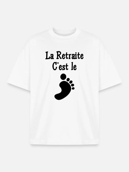 Retirement is the foot - Boxy Heavyweight Unisex Organic T-Shirt by Stanley/Stella - white