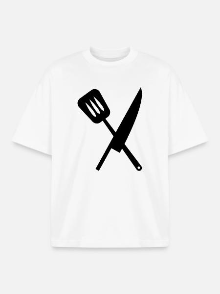 Chef - Kitchen - Cook - Boxy Heavyweight Unisex Organic T-Shirt by Stanley/Stella - white