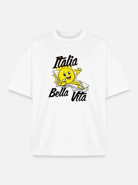 Urlaub in Italien - Boxy Heavyweight Unisex Organic T-Shirt von Stanley/Stella - Weiß