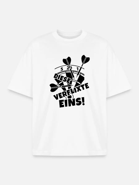 dart dartscheibe humor - Boxy Heavyweight Unisex Organic T-Shirt von Stanley/Stella - Weiß