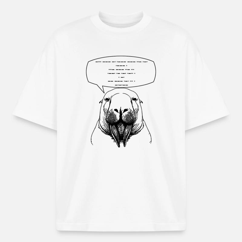 Do you speak Morse code? - Boxy Heavyweight Unisex Organic T-Shirt by Stanley/Stella - white