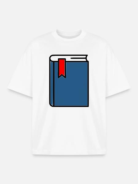 Thick Book Bible Hardcover Journal - Boxy Heavyweight Unisex Organic T-Shirt by Stanley/Stella - white