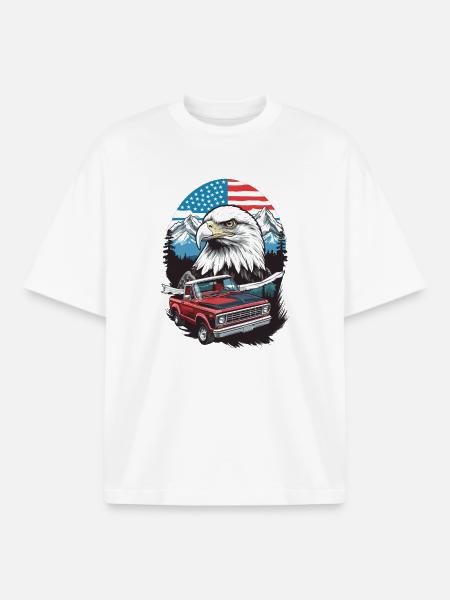 Abenteuerreise USA - Boxy Heavyweight Unisex Organic T-Shirt von Stanley/Stella - Weiß
