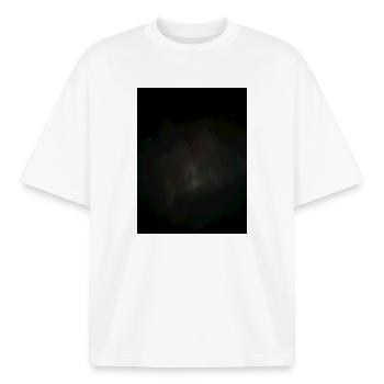Nébuleuse, Corps du Ciel Nocturne - T-shirt unisexe boxy épais biologique Stanley/Stella - blanc - Devant - AI Model Male 185 light (185cm) & AI Model Female 172 dark (172cm)