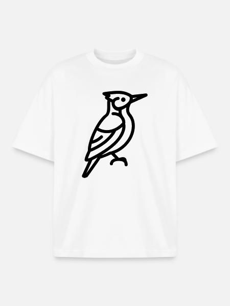 Specht - Boxy Heavyweight Unisex Organic T-Shirt von Stanley/Stella - Weiß