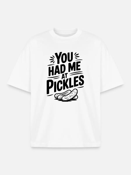 Tu m’as eu à Pickles - T-shirt unisexe boxy épais biologique Stanley/Stella - blanc