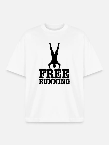free running - Boxy Heavyweight Unisex Organic T-Shirt by Stanley/Stella - white