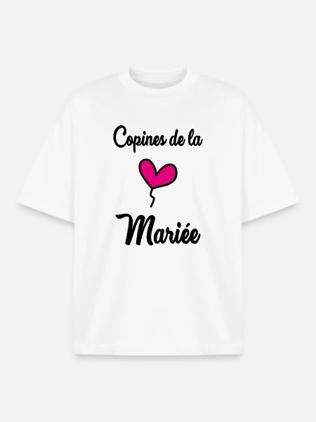 BRIDE'S GIRLFRIENDS - Boxy Heavyweight Unisex Organic T-Shirt by Stanley/Stella - white