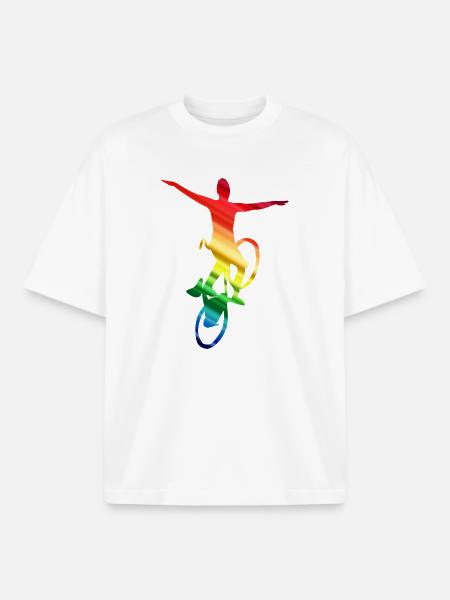 Kunstrad, Kunstradfahren, Hallenradsport - Boxy Heavyweight Unisex Organic T-Shirt von Stanley/Stella - Weiß