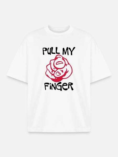 Pull my Finger - Boxy Heavyweight Unisex Organic T-Shirt von Stanley/Stella - Weiß