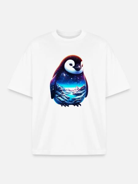 Penguin - Boxy Heavyweight Unisex Organic T-Shirt by Stanley/Stella - white