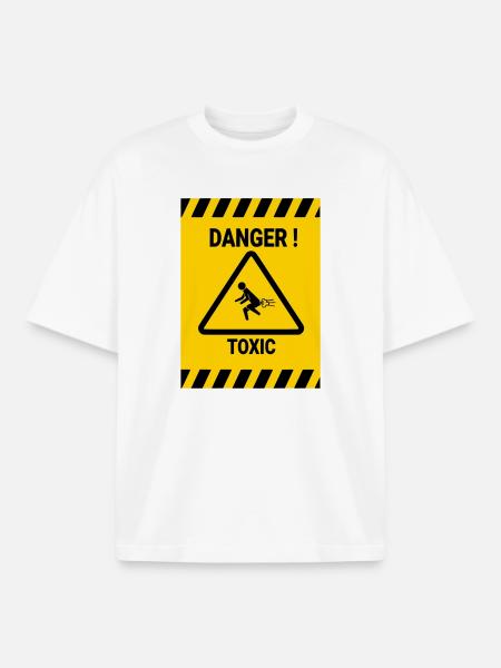 Danger toxic - Boxy Heavyweight Unisex Organic T-Shirt by Stanley/Stella - white