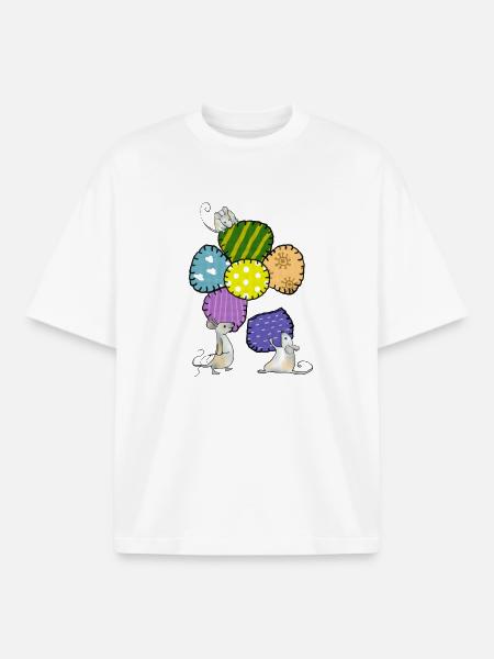 Blüte nähen - Boxy Heavyweight Unisex Organic T-Shirt von Stanley/Stella - Weiß