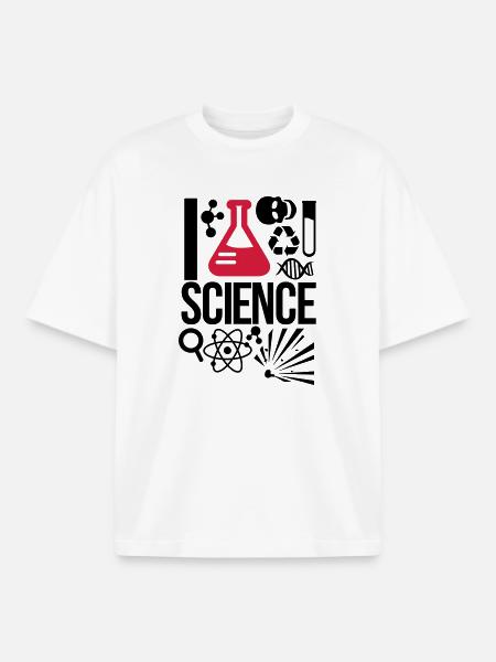 science - Boxy Heavyweight Unisex Organic T-Shirt by Stanley/Stella - white