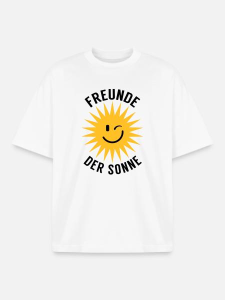 Freunde der Sonne - Boxy Heavyweight Unisex Organic T-Shirt von Stanley/Stella - Weiß