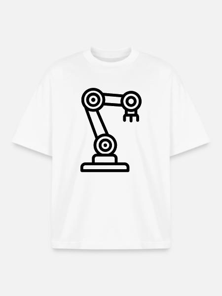 bras robot - T-shirt unisexe boxy épais biologique Stanley/Stella - blanc