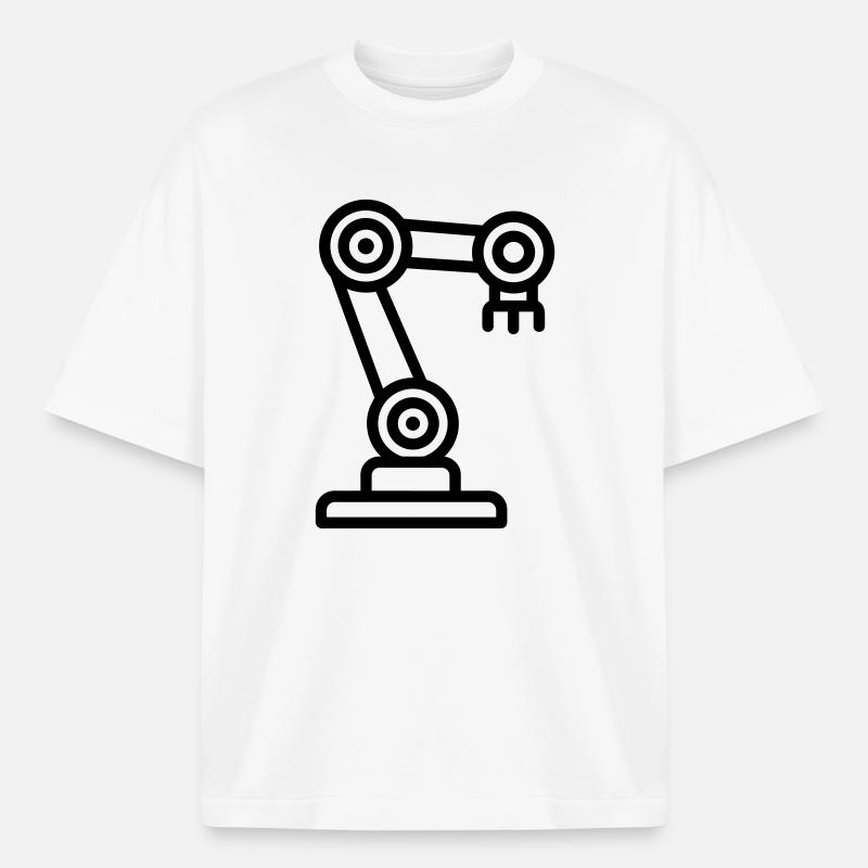 bras robot - T-shirt unisexe épais coupe boxy Stanley/Stella - blanc