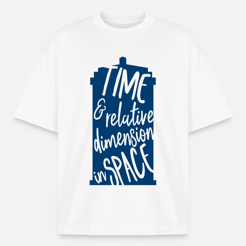 Temps et dimension relative dans l’espace - T-shirt unisexe épais coupe boxy Stanley/Stella - blanc