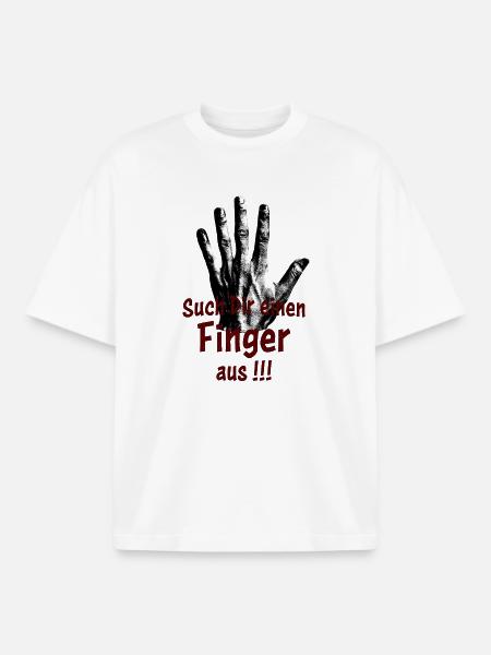 Such Dir einen Finger aus!!! - Boxy Heavyweight Unisex Organic T-Shirt von Stanley/Stella - Weiß