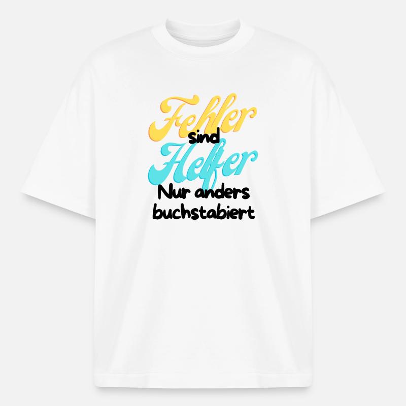 Error Helper Gradient Script - Boxy Heavyweight Unisex Organic T-Shirt by Stanley/Stella - white