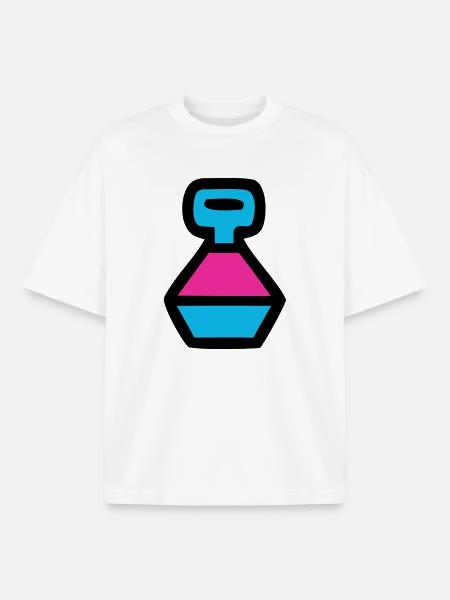 Retro Water Bottle 90s Pop Art - Boxy Heavyweight Unisex Organic T-Shirt by Stanley/Stella - white